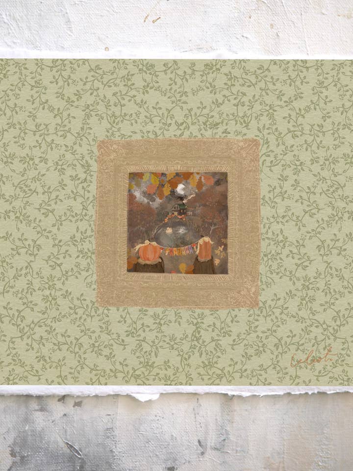 Octobre - Collection Meme's Cottage, x pour la vente par Celeste Clark Artwork