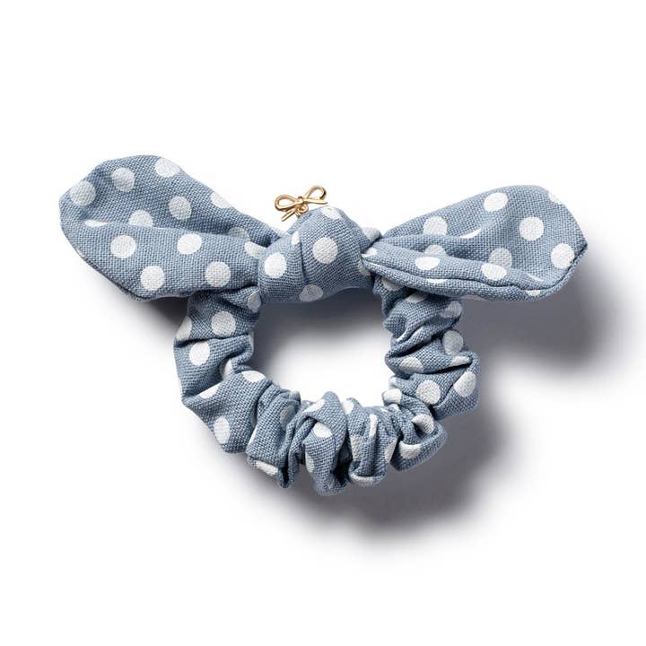 Prickig båge scrunchie chambray för wholesale av Halo Luxe