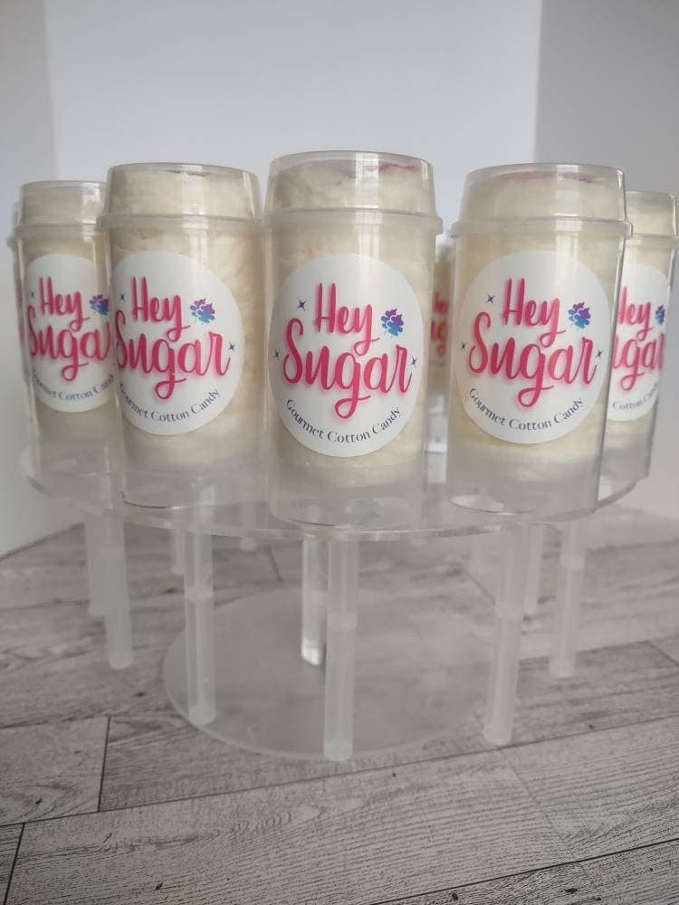 Hey Sugar Cotton Candy - Wholesale Lollipop - TEN Custom Cotton Candy Cake Pops, Push Pop Favors, Birthday Party Pops, Candy Favor, Wedding Favor, Personalized Party Favor, Class Treats2