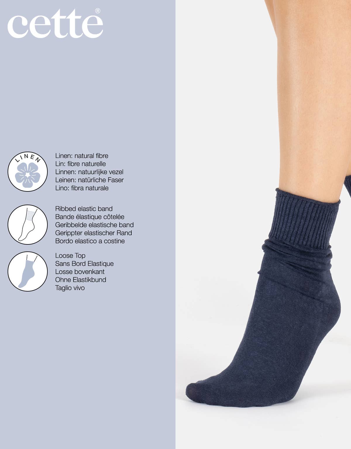 Cette - Wholesale Socks - Women's - Linen Socks without Elastic Band, Women Socks, Natural Fibre33