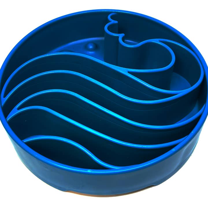 SodaPup Dog Toys - Wholesale Pet Bowl - Cat/Dog - Wave Design eBowl Enrichment Slow Feeder Bowl for Dogs