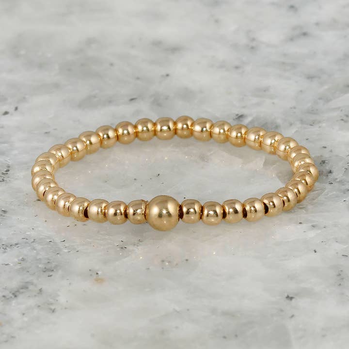 2 mm gouden kralen ring voor wholesale door Rebecca Torres Jewelry