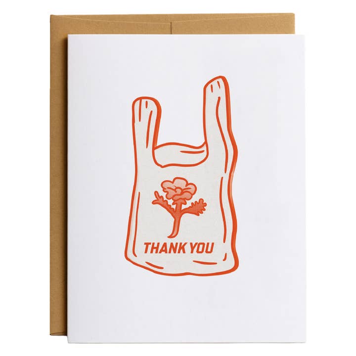 Takeout taske takkekort for engroshandel hos Habitude Paper