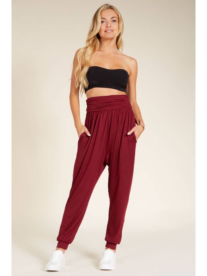 Orange Farm Clothing – wholesale Lounge Sweatpants/jogging bottoms – Women's – Harem Jogger Pants with Side Pockets-2 colors*SHIP BY 6.28*5