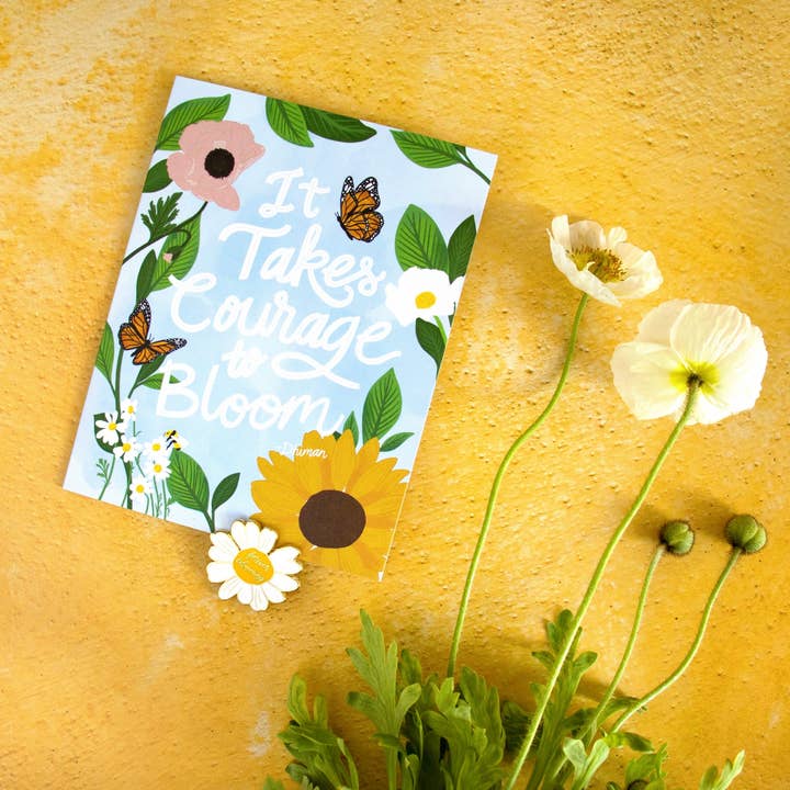 Pineapple Sundays Design Studio - Wholesale Encouragement Card - Courage to Bloom Greeting Card4