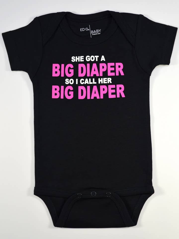 Big Diaper Bodysuit for wholesale by Ed G Baby