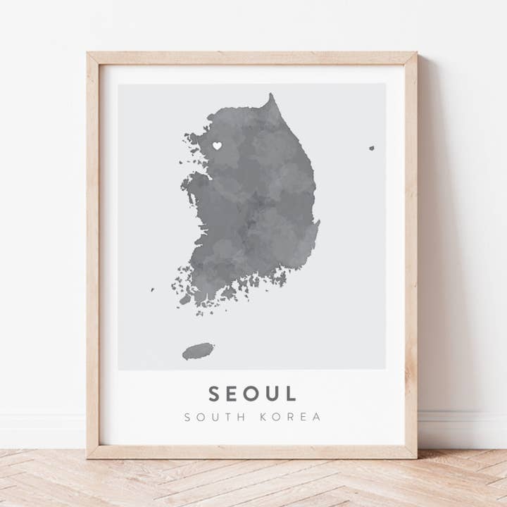 Seoul, South Korea Map for wholesale by Backstory Map Co.