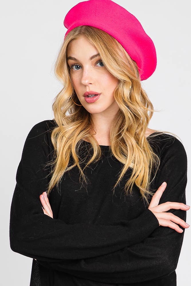 Hana – wholesale Beret – Women's – Stretchy Solid Color Beret55