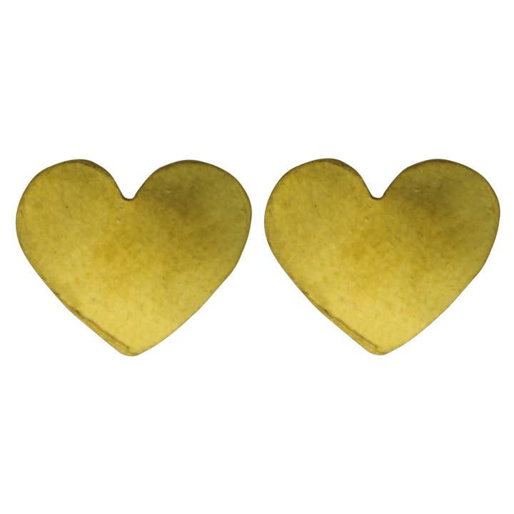 HomArt - Wholesale Stud/Post Earrings - Gia Heart Post Earring, Brass