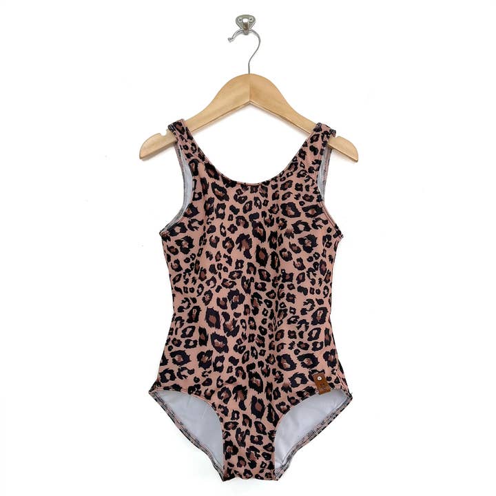 Lola Swimsuit - Brown Leopard for wholesale by MINI Street