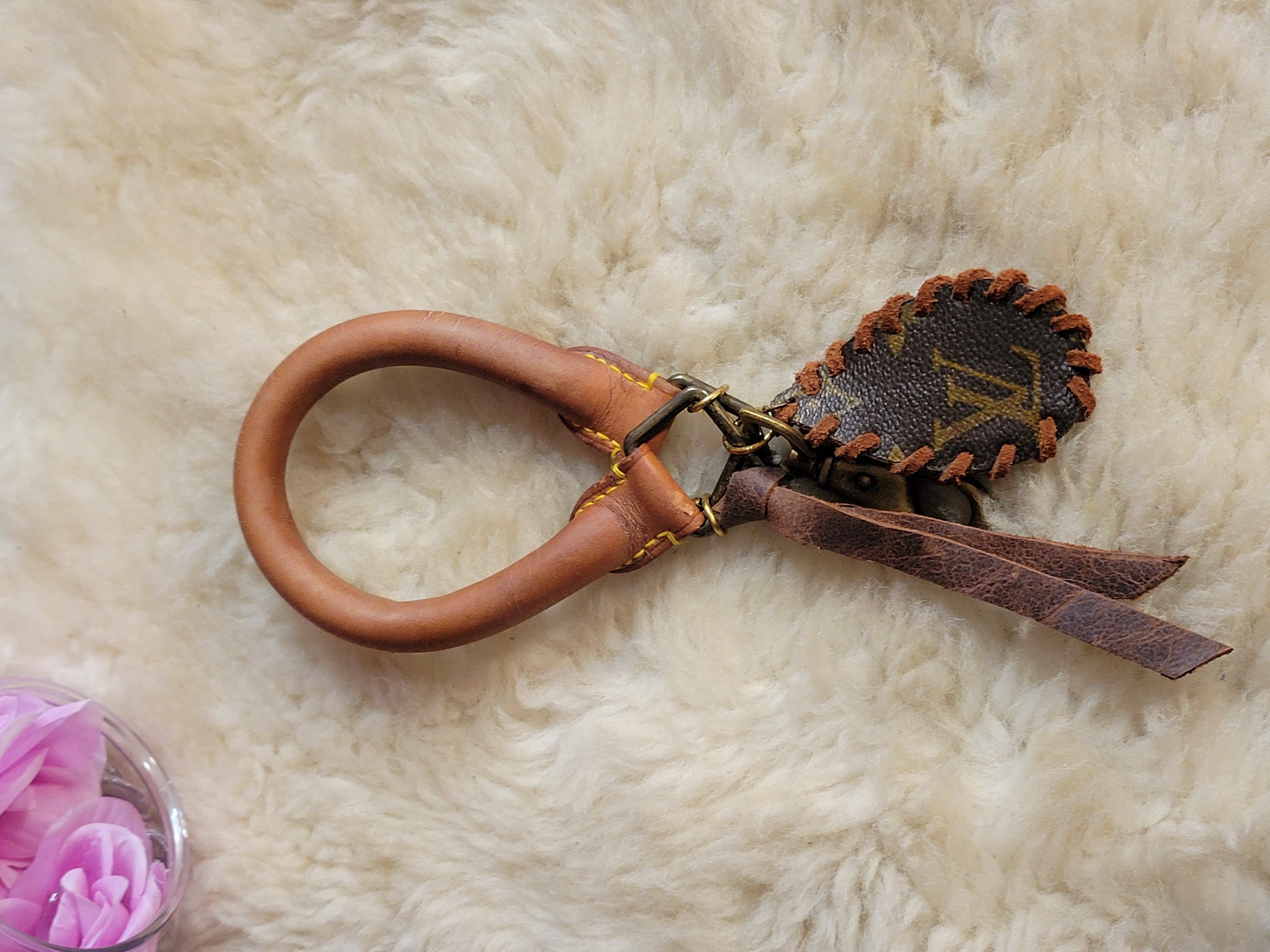 Upcycled Always & Forever accessories - Wholesale Keychain - Women's - Upcycled LV handle wristlet / keychain5