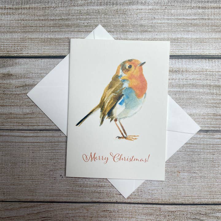 Susel & Co - Venta al por mayor Tarjetas de Navidad - Petirrojo Navideño - Tarjeta de Navidad