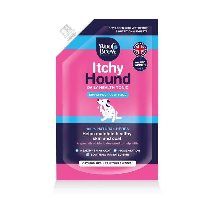 Itchy Hound per una Pelle e un Manto Sano del Cane per la vendita all'ingrosso da parte di WOOF&BREW LTD
