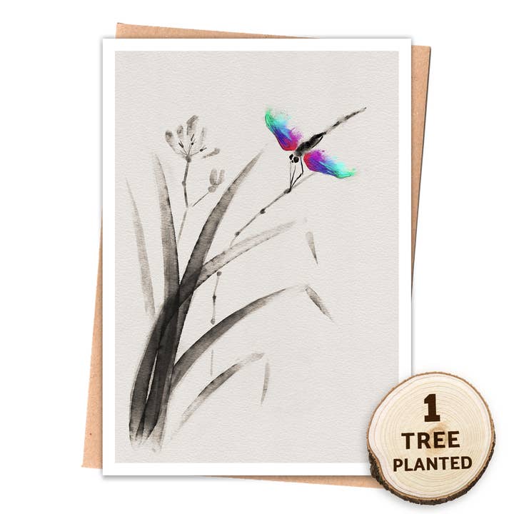 Eco Friendly Dragonfly Card & Bee Seed Gift. Gentle Dragon for wholesale by 1 Tree Cards