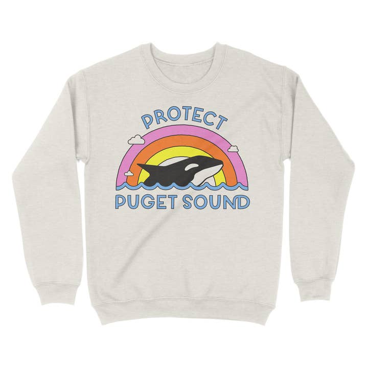 Protect Puget Sound - Crewneck Sweatshirt - Northwest PNW for wholesale by Viaduct