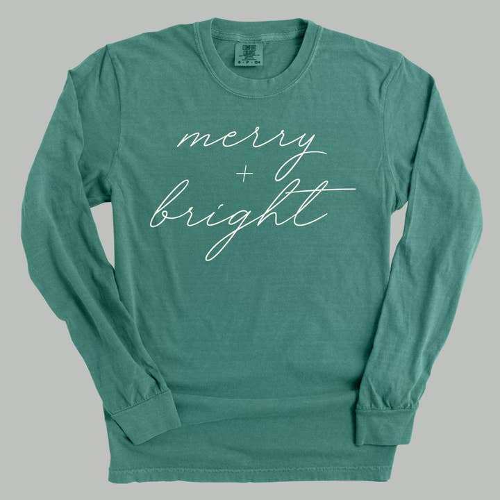 Ivy + Cloth - Wholesale Graphic Sweatshirt - Women's - Merry And Bright White Script6