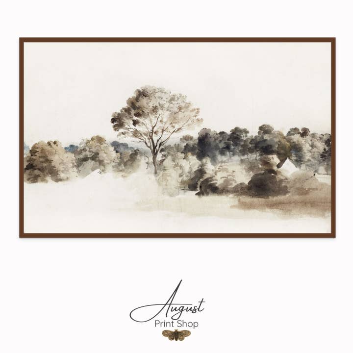 Neutral Vintage Landscape for wholesale by August Print Shop