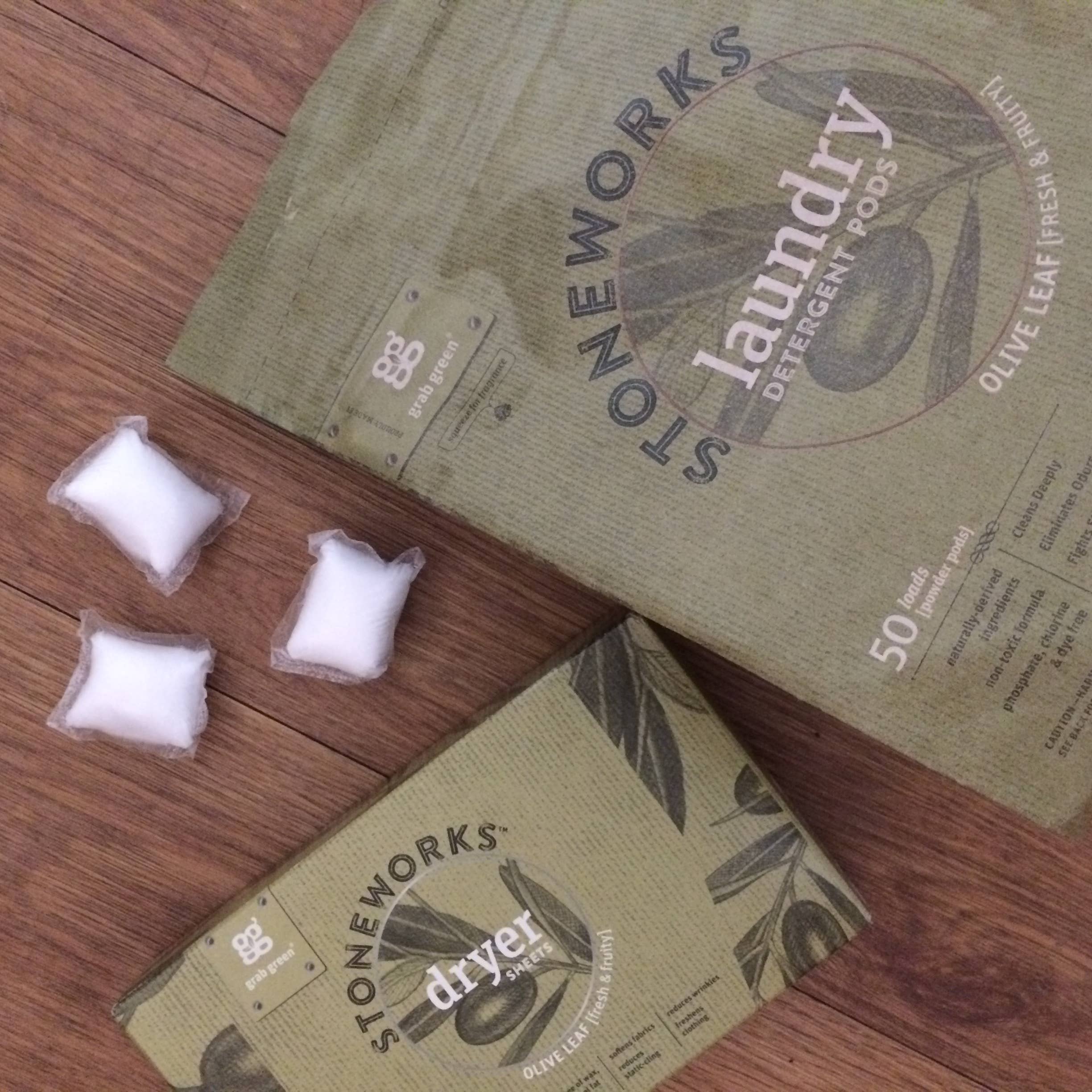 Grab Green - Wholesale Dryer Balls - Stoneworks Compostable Dryer Sheets, Olive Leaf, 80 sheets10