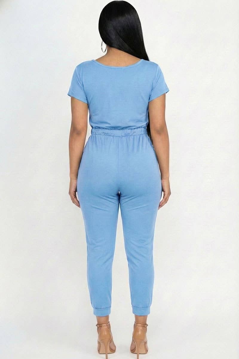 CAPELLA APPAREL - Wholesale Jumpsuit - Women's - Two-way Shoulder Drawstring Jumpsuit9