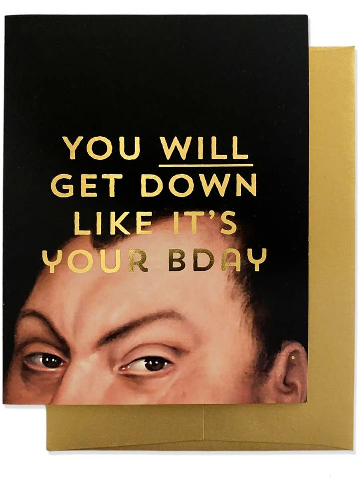 GET DOWN - Goudfolie voor wholesale door Billet Doux Cards