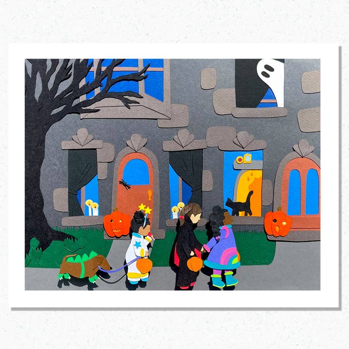 Fine Art Print: Trick or Treat for wholesale by Paper for the People