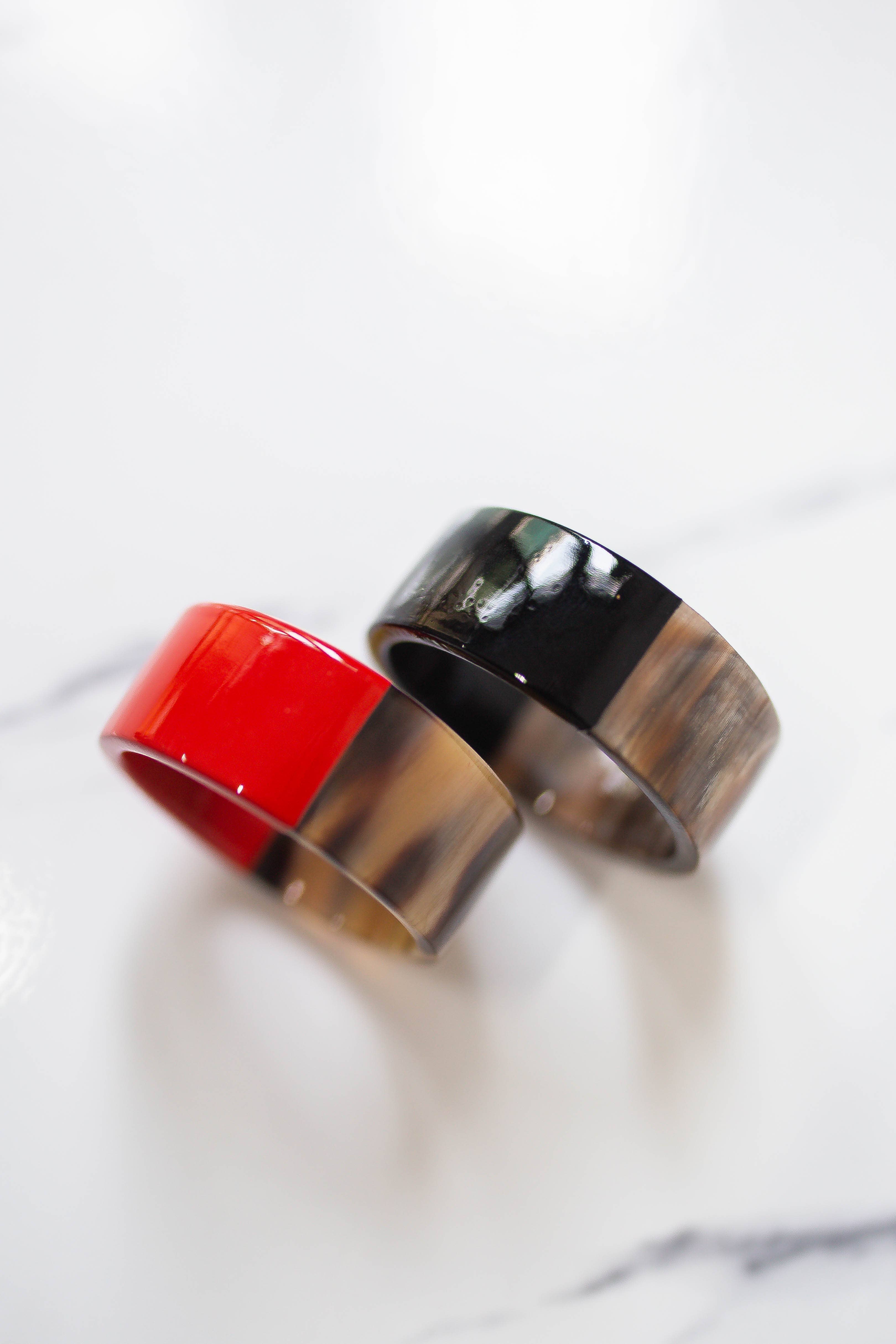 Tonkin Handicraft - Wholesale Napkin Ring - Lacquer  Buffalo Horn Napkin Ring S8