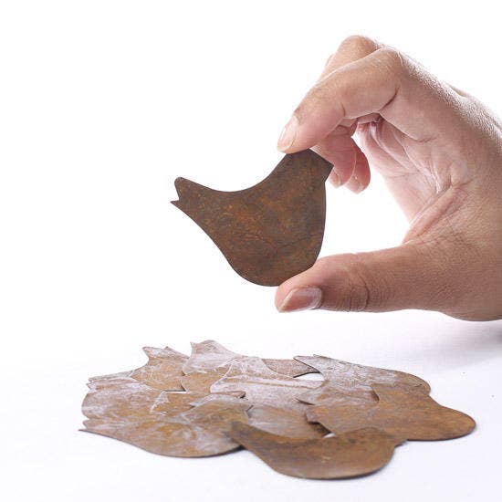 Factory Direct Craft - Wholesale Cutouts - 2-1/4" Rusty Tin Love Bird Cutouts (Pack of 12)2