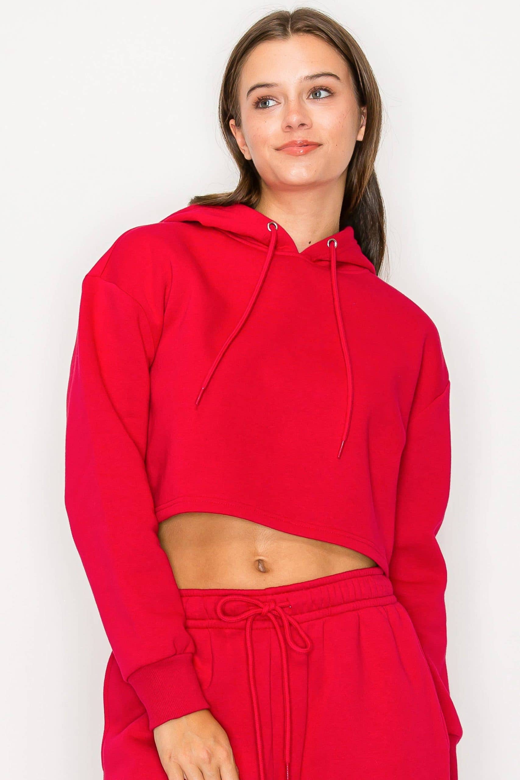 Vanilla Monkey - Wholesale Hoodie - Women's - Cropped Fleece Hoodie Sweatshirt7