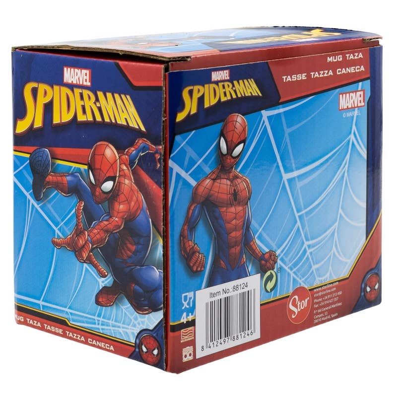 Stor - Wholesale Coffee Mug - 325 ml Ceramic Mug in Gift Box Spiderman Urban Web3