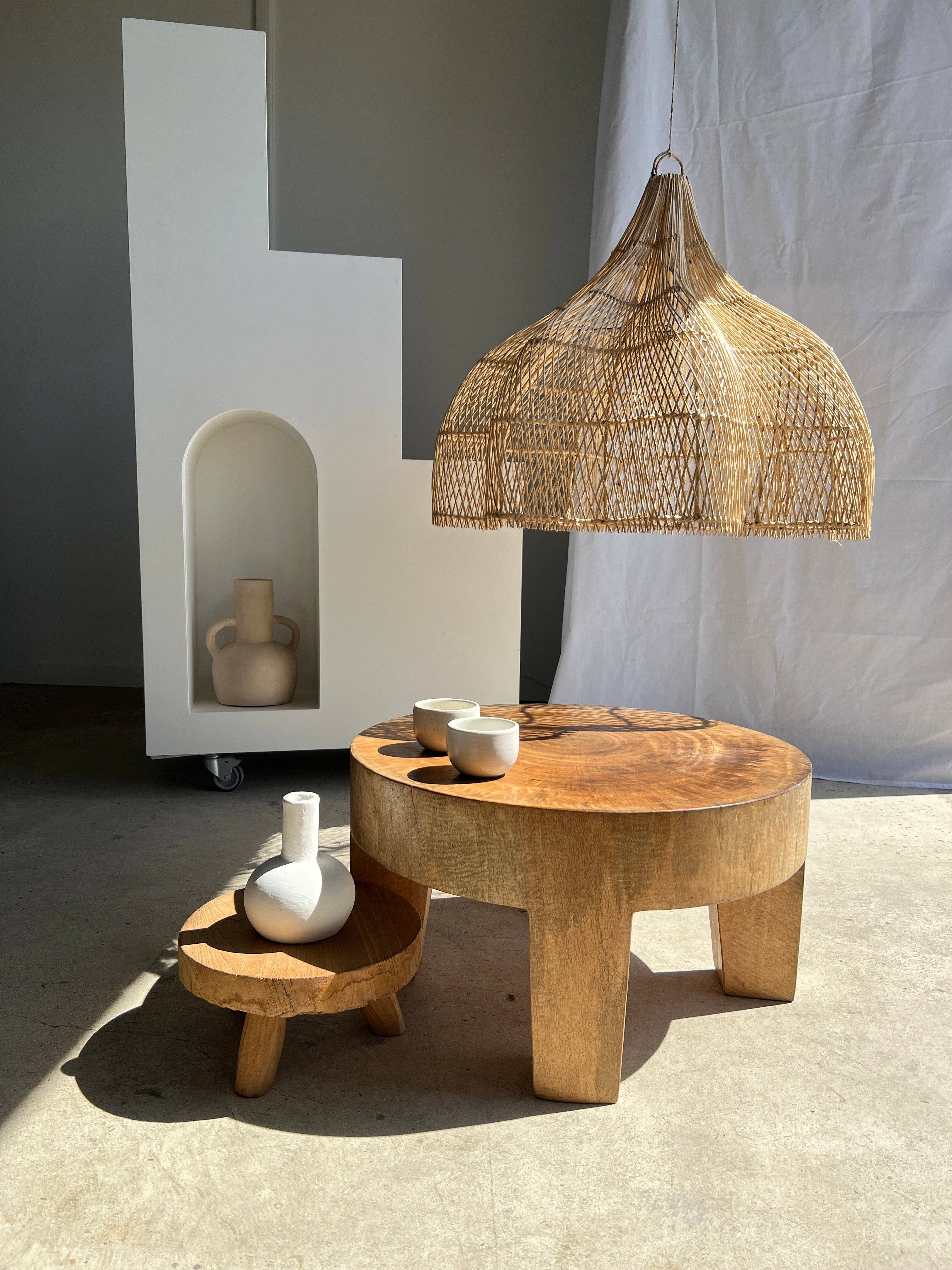 Office Objets - Wholesale Chandelier/Hanging Light - Pendant light, flower-shaped rattan fixture, tulip, corolla H:80cm D80cm72