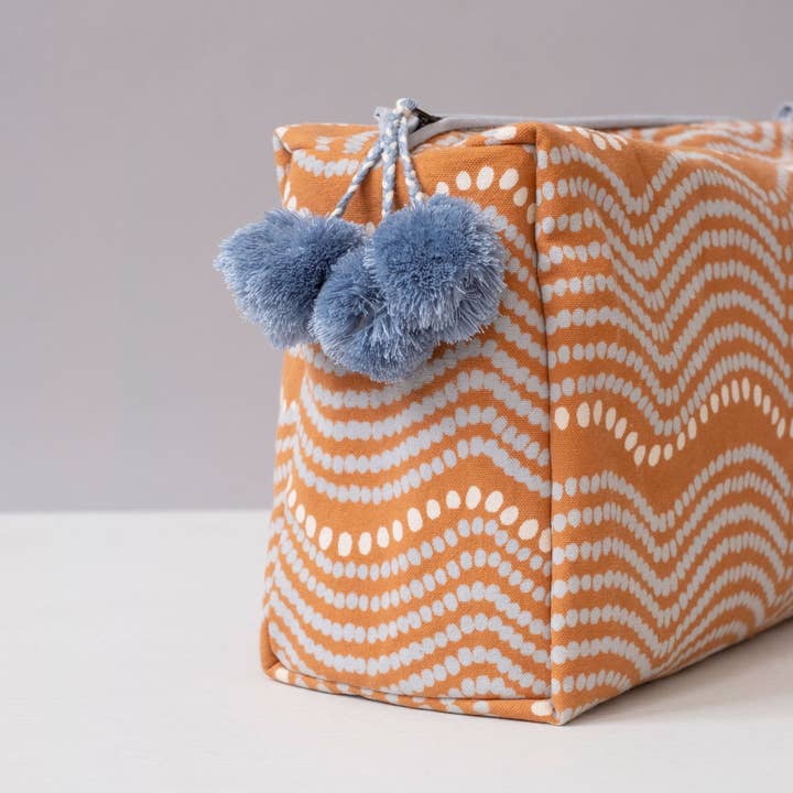 Graymarket Design - Wholesale Toiletry Bag - Women's - Waves Pumpkin Toiletry Bag