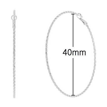 Middelgrote geborstelde hoepeloorbellen voor wholesale door Morana