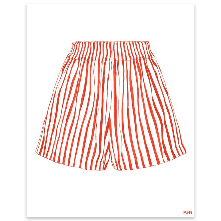 MFMDESIGNS – wholesale Art print – STRIPED SHORTS STUDY2