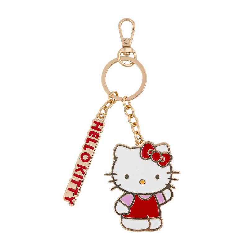 Deluxe Import Trading - Wholesale Keychain - Women's - Hello Kitty Charming Keychain - Gold/Red0