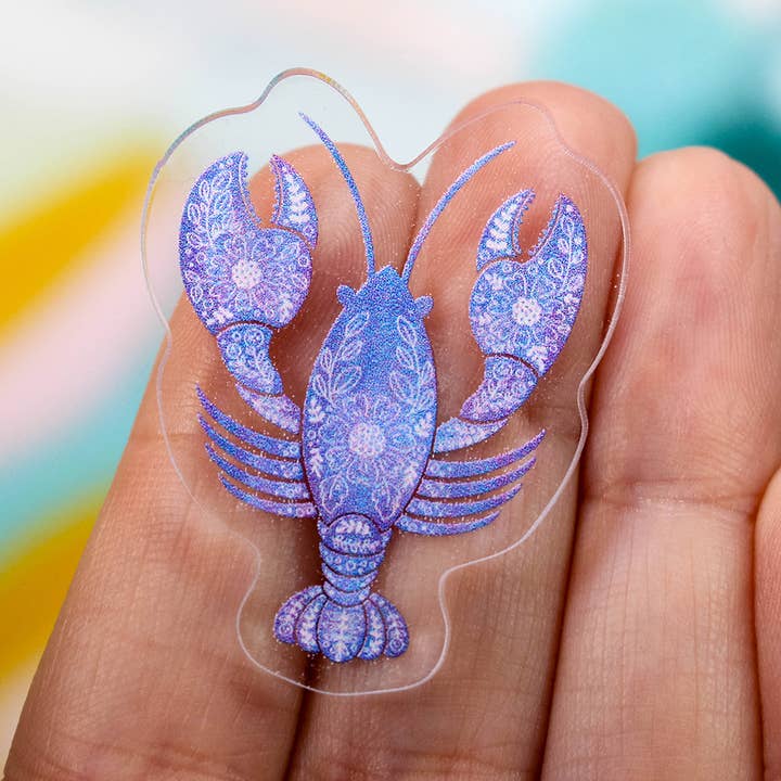 Lucky Blue Lobster Pin - Maritime Geschenkbrosche für den Großhandel von Paper Pattern Silk