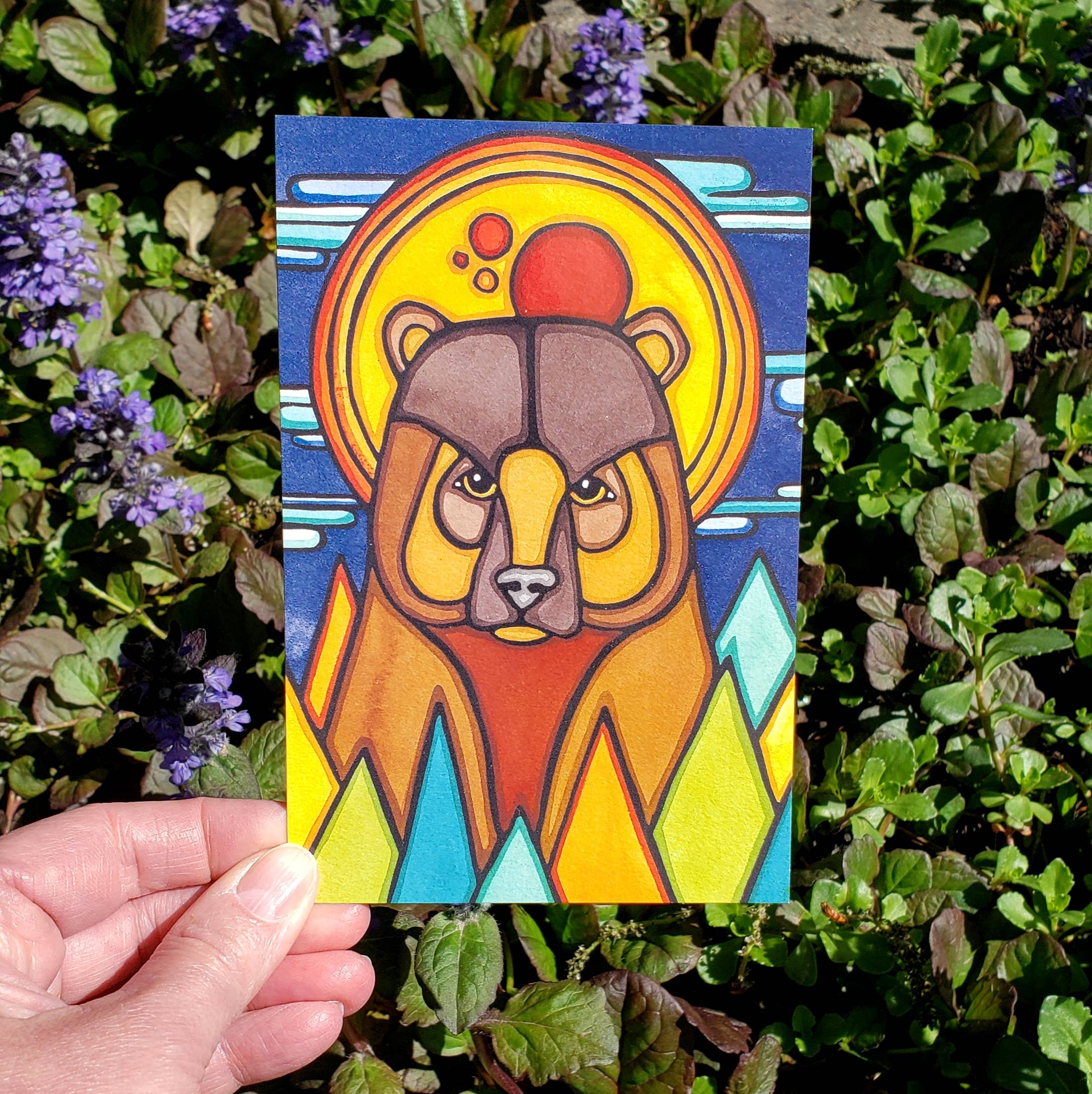 Sarah Angst Art – wholesale Postcard – Postcard - Forest Bear