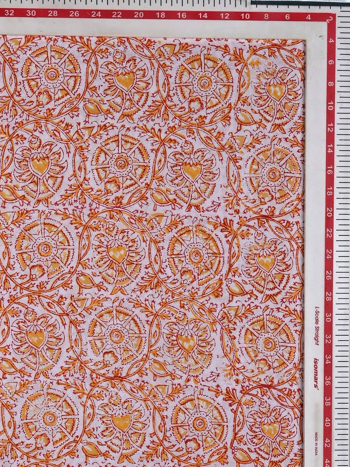 Hand Block Printed Fabrics - Handmade Fabric Yardage, fabric by the yard for wholesale by Jai Texart LLP