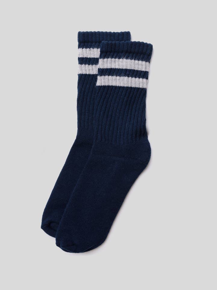 American Trench - Wholesale Socks - Unisex - Retro Double Stripe