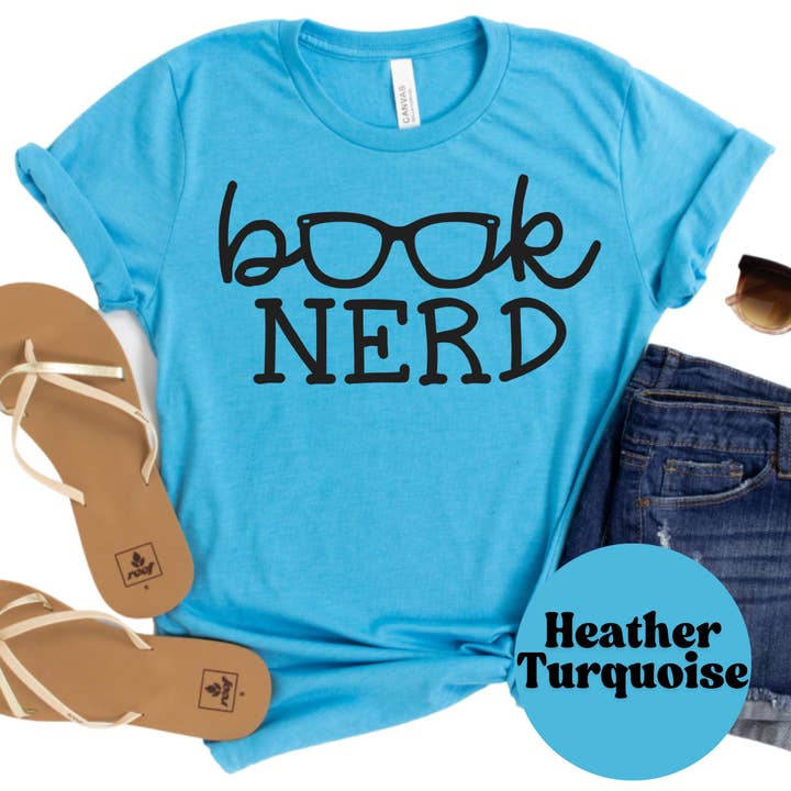 Purely Bookish - Wholesale Screen Printed T-Shirt - Women's - Book Nerd Shirt – Funny Book Lover Tee – Reading Graphic Shirt with Glasses – Bookish Gift for Readers – Cute Nerdy Teacher Tee4