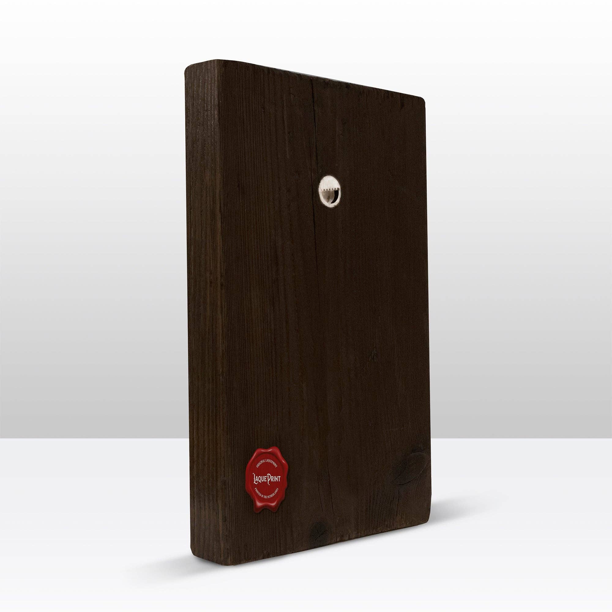 Laqueprint – wholesale Art print – Laqueprint owl with white roses - hand-lacquered - 19.5 x 30 cm - LP3954