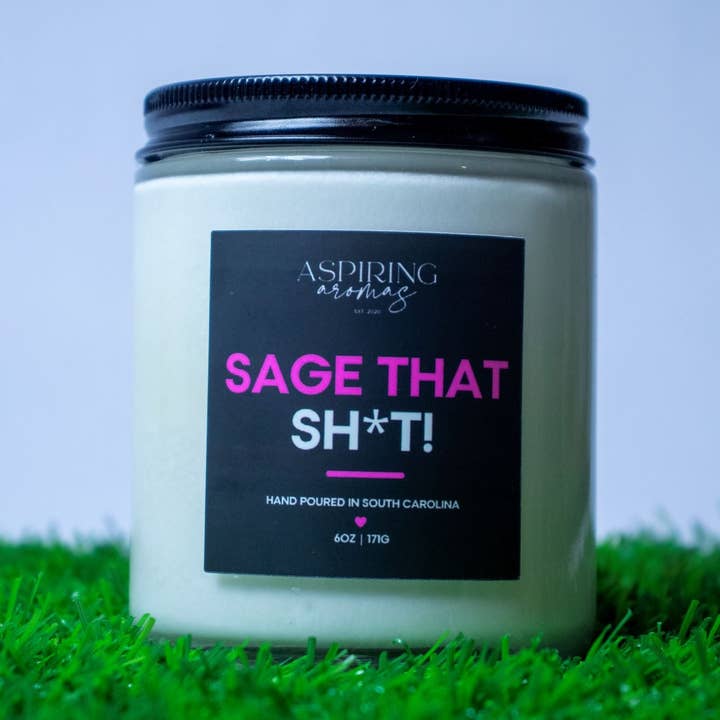 Aspiring Aromas - Wholesale Jar/Filled Candle - Sage That Sh*t0