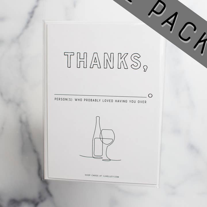 "Thanks" (2 pack set) for wholesale by I Like Lucy