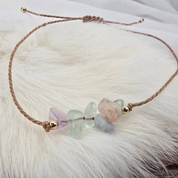 Aquamarine Daydream Wholesale - Wholesale Beaded Bracelet - Adjustable Crystal Chip Bracelets ~ Crystal Healing Jewelry3