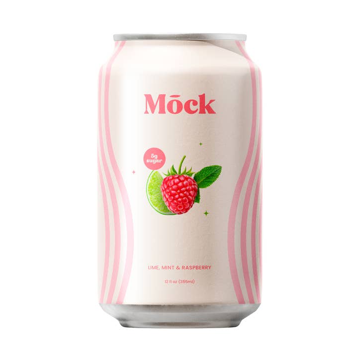 Mōck - Wholesale Soda/Carbonated Drink - Mock - Raspberry Lime Mint Low-Sugar Low-Calorie Soda0