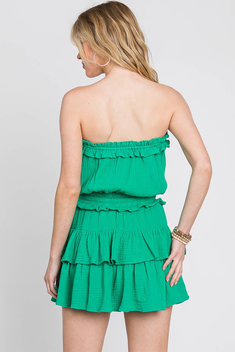 Sewn and Seen - Venta al por mayor Peto - Mujer - MAMELUCO CON VOLANTES DE GASA DE ALGODÓN LAVADO5