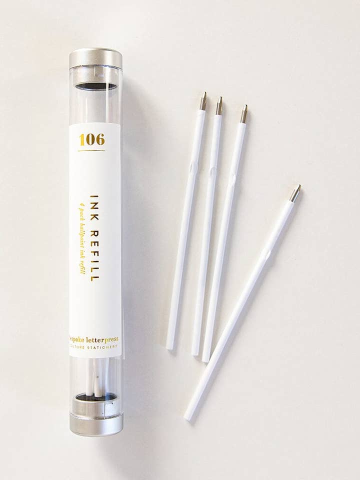 No. 106 Ballpoint Ink Refill 4pk for wholesale by Bespoke Letterpress