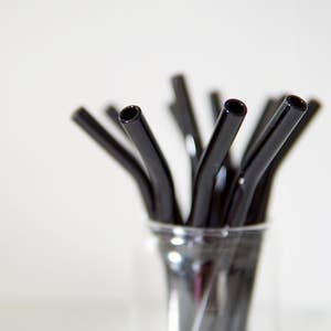 Black glass straw small gift box - Shop blachoice Reusable Straws - Pinkoi
