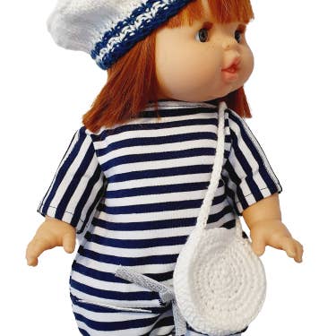 Blue sailor jumpsuit for wholesale by Maman Poule et Papa Coq