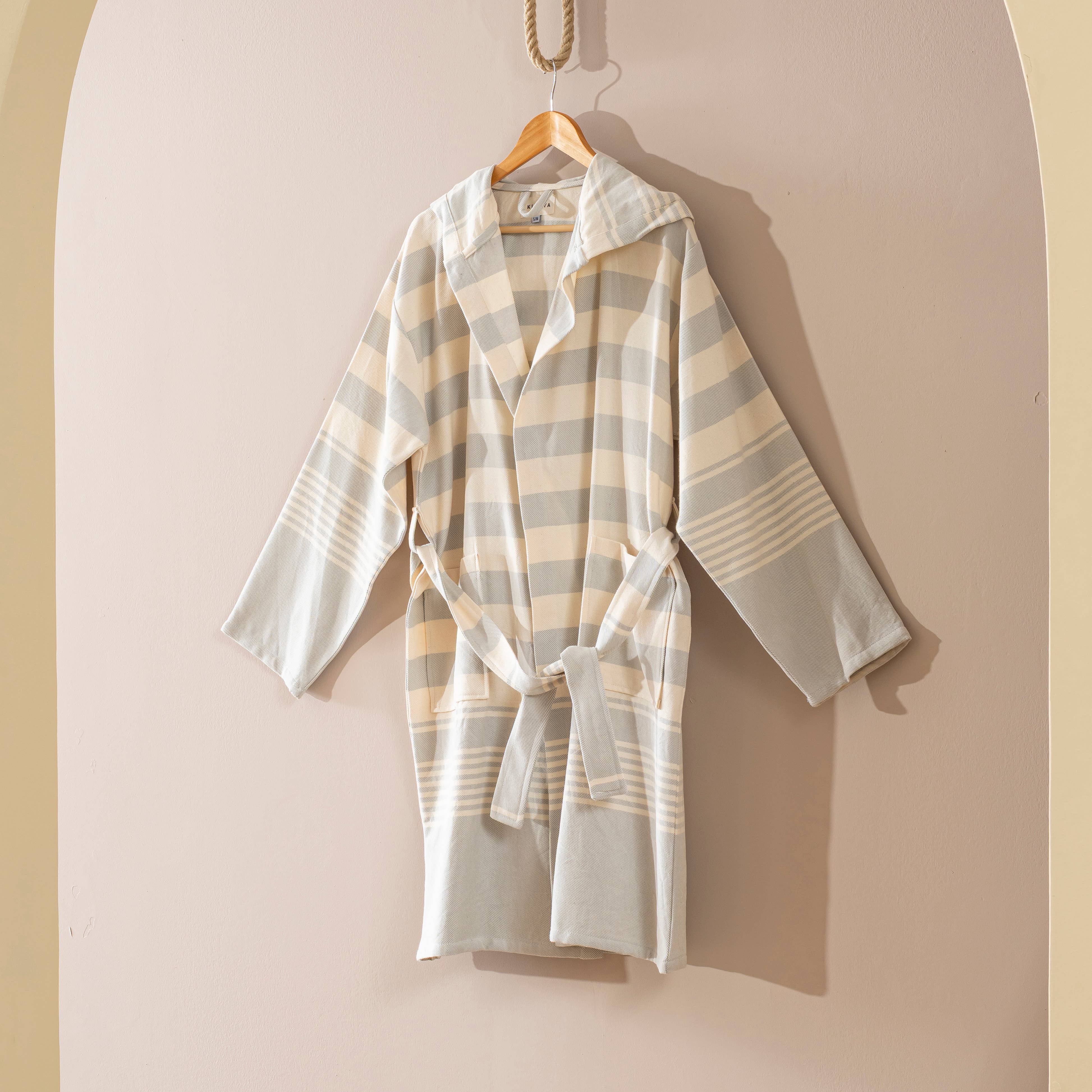 Kikoya - Wholesale Robe - Unisex - Bathrobe Turkish Cotton LightWeight Summer Hood Kimono Robe 20