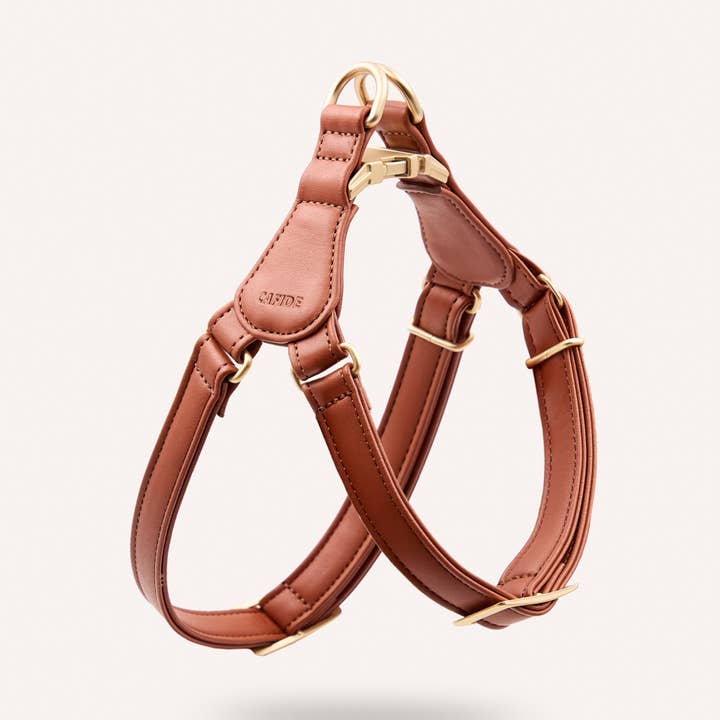 CAFIDE - Wholesale Pet Harness - Dog - Vegan Leather "Step In" Harness Brown, Jala0